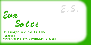 eva solti business card